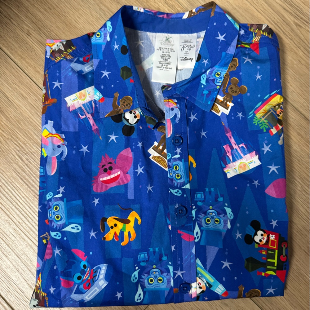 Disney x Joey Ghou Woven Shirt Blue Parks Men's